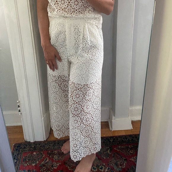 DOLCE & GABBANA White Lace Two-Piece Set Size IT-42 / US M Eyelet Lace - Picture 12 of 13